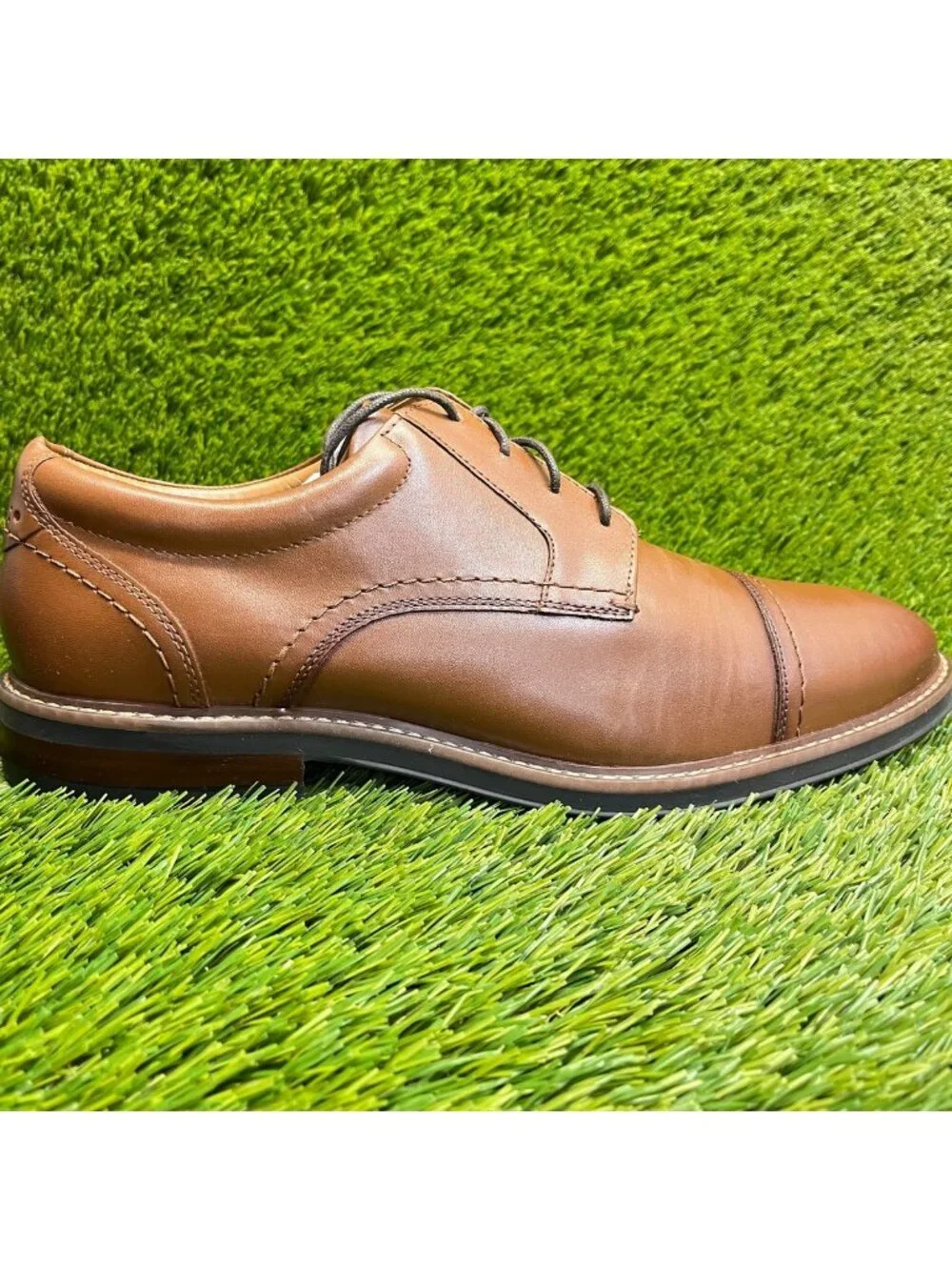 Nunn Bush Westfield Mens Size 11.5 Brown Classic Cap Toe Oxford Dress Shoes